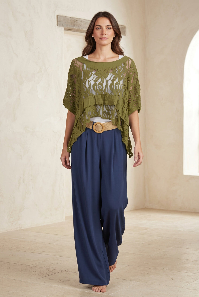 Taormina Lace Poncho