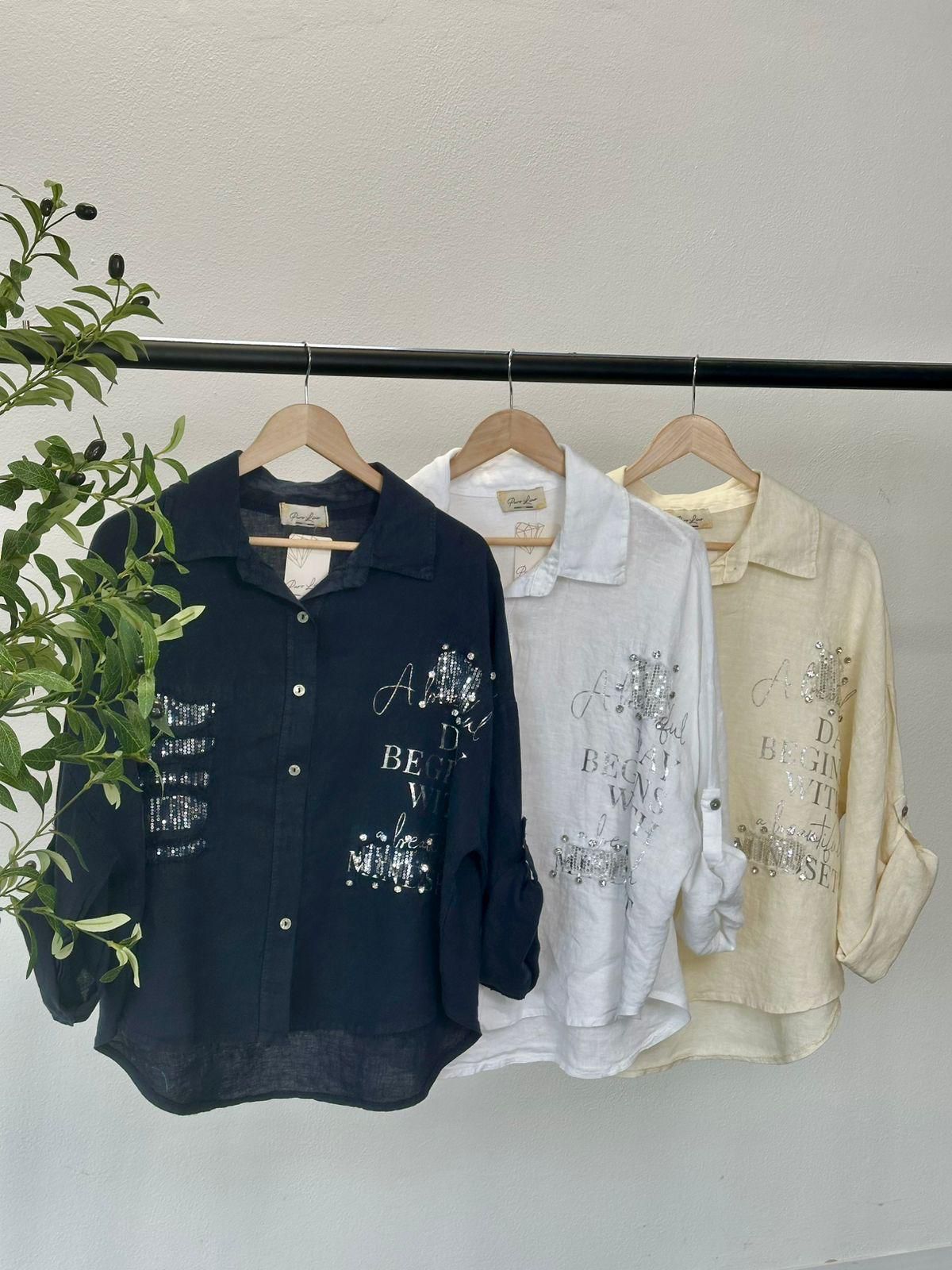 Aria Linen Blouse