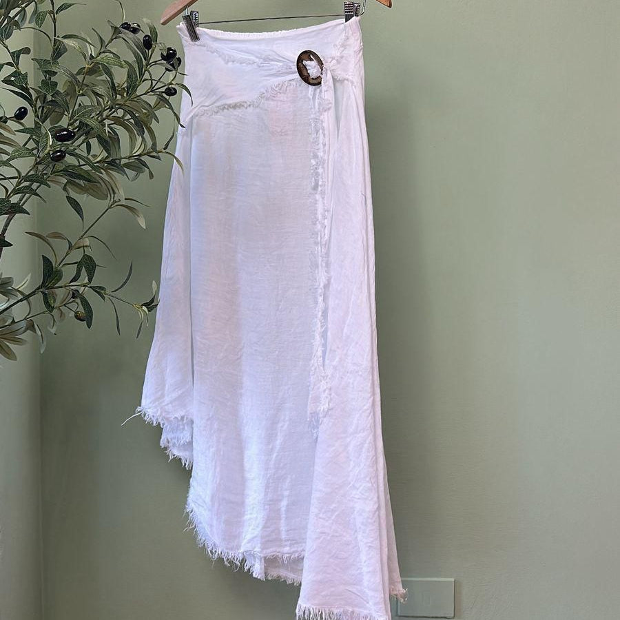Venezia Linen Wrap Skirt