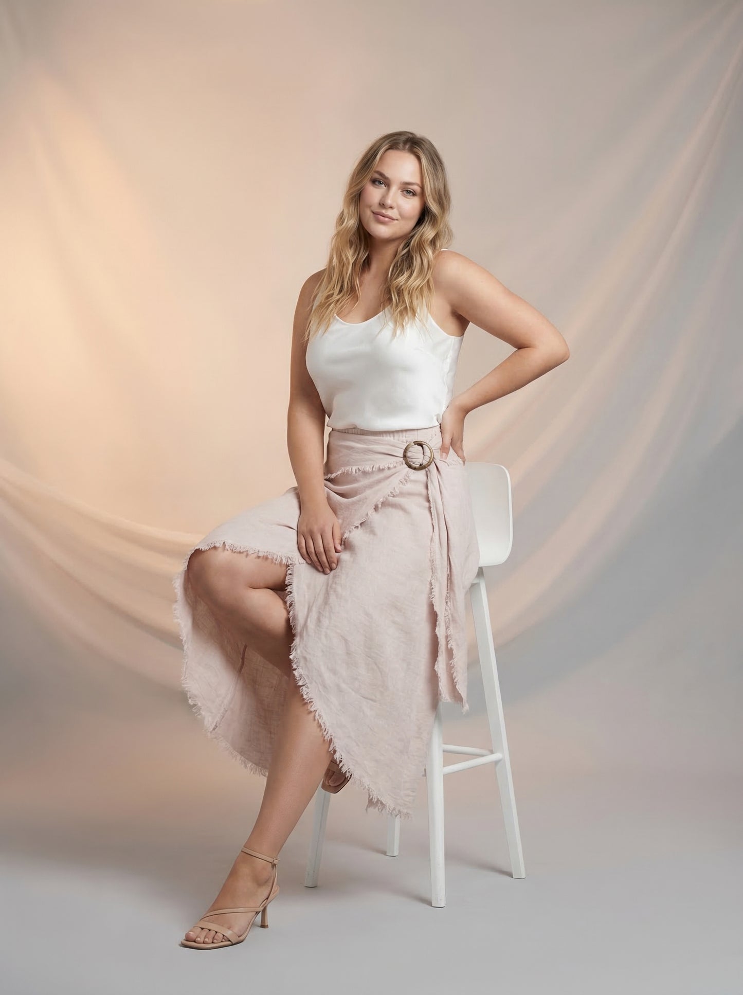 Venezia Linen Wrap Skirt