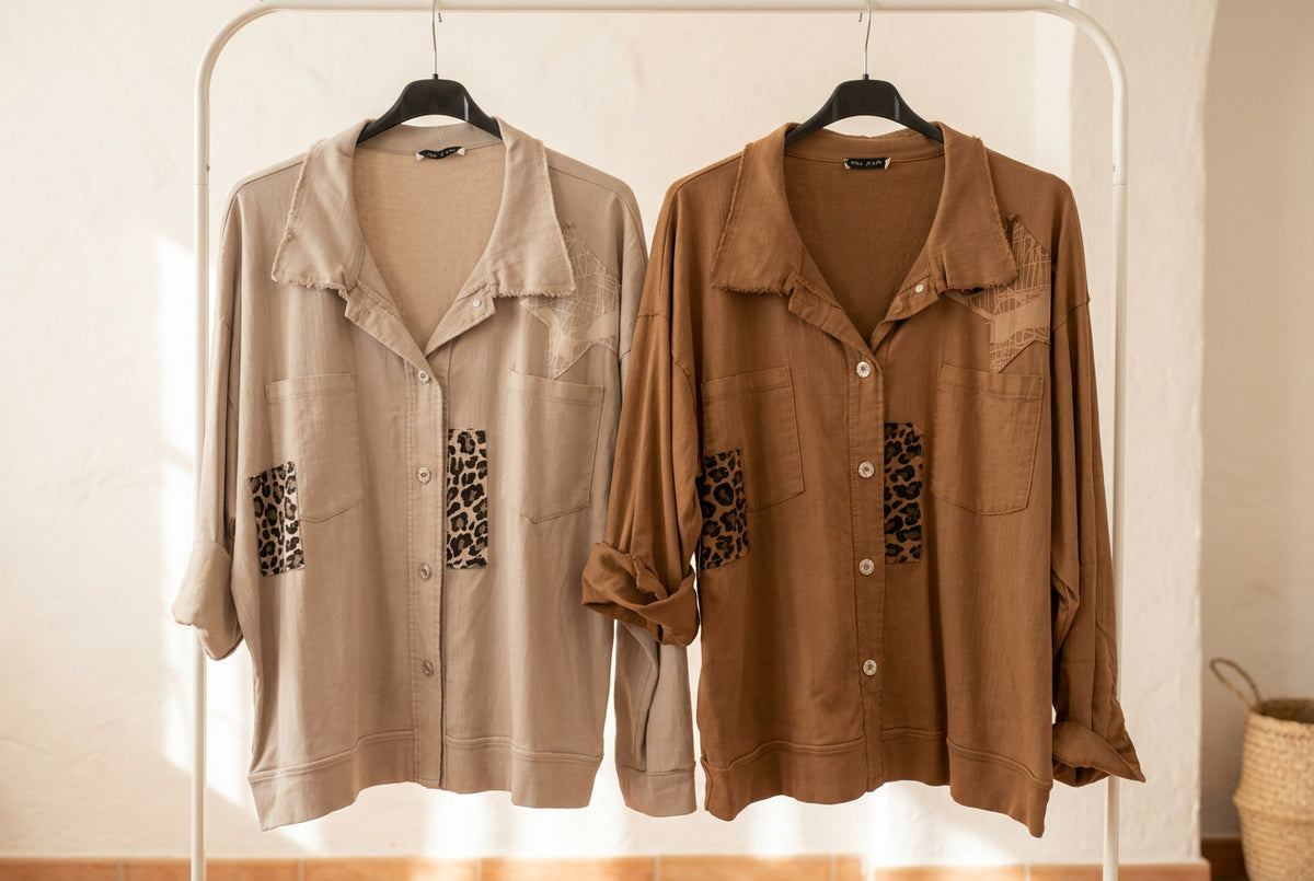 Italian Camo & Leopard Patch Jacket