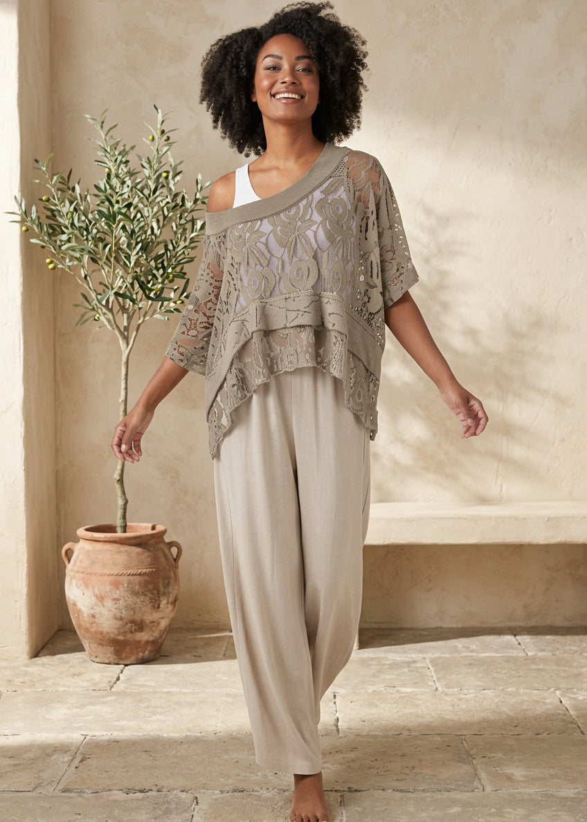 Taormina Lace Poncho