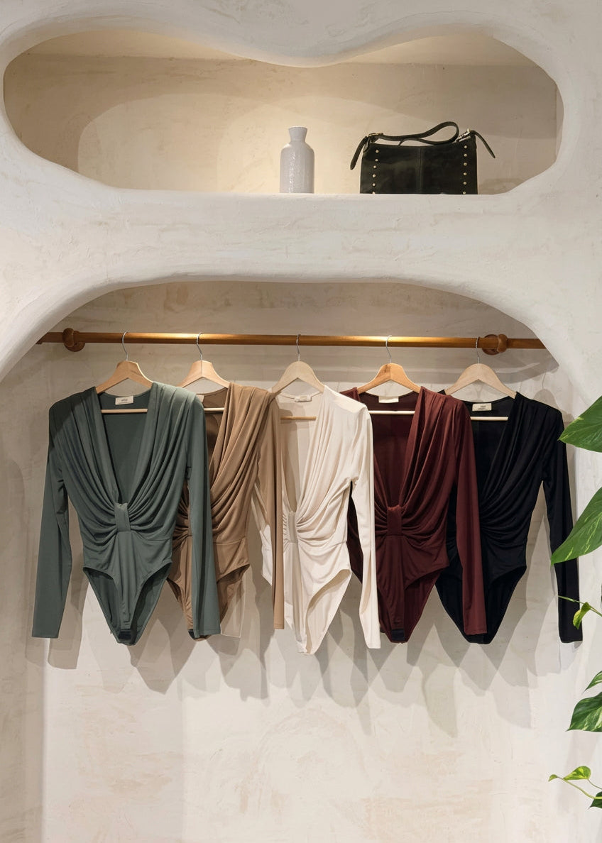 Milano long sleeve bodysuits in five colors